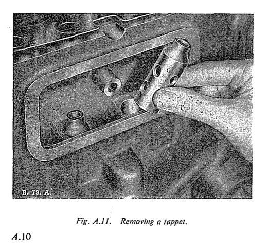 Fig A.11. Removing a tappet.