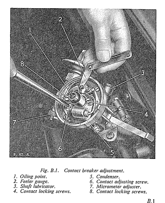 Fig B.1. Contact breaker adjustment