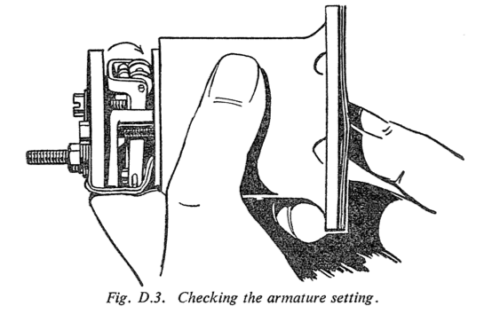 Fig. D.3. Checking the armature setting.
